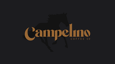 Campelino Coffee Co branding brown cafe campelino coffee dark dark logo design grey horse illustration logo logotype modern typography vector