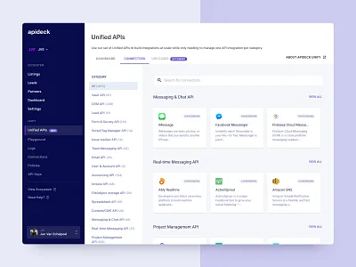 In-app connectors marketplace 🛒🛍 active state app badge cards chip in app link marketplace navigation row saas search sidebar ui user web app