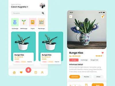 Toko Bunga cleandesign design dribble flat flowers graphicdesign graphicdesignui minimalist mobile prototype shop uidesign uidesigner uiux uiuxsupply