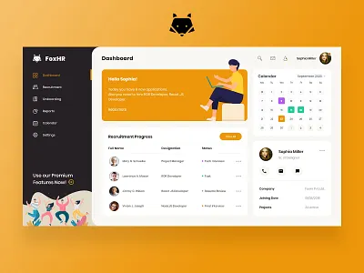 HR Dashboard FREE Download dashboard dribbble fox homepage hr dashboard human resources illustration inspiration landing page recruitment ui ux design