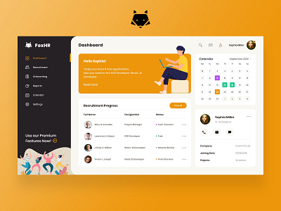 HR Dashboard FREE Download dashboard dribbble fox homepage hr dashboard human resources illustration inspiration landing page recruitment ui ux design