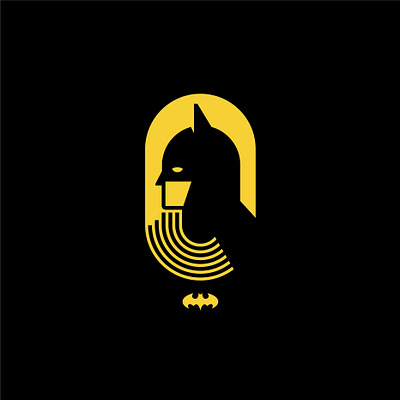 BATMAN black colors design flat icon illustration lineart logo simple simple illustration vector