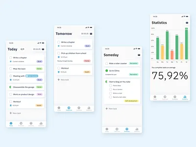 Do it tomorrow app app app design design development developments management manager mobile mobile app mobile design task task list task management task manager tasks ui ux web web design
