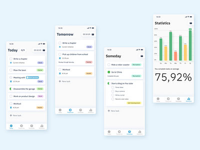 Do it tomorrow app app app design design development developments management manager mobile mobile app mobile design task task list task management task manager tasks ui ux web web design