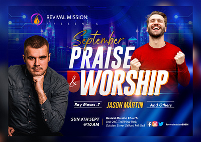 Praise and worship flyer flyer flyer design