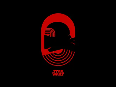 KYLO REN black colors design flat icon illustration lineart logo simple simple illustration vector