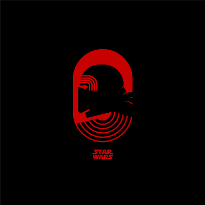 KYLO REN black colors design flat icon illustration lineart logo simple simple illustration vector