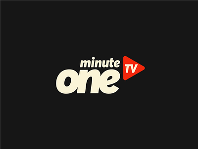 One Minute TV app art branding design icon illustration logo ui ux vector