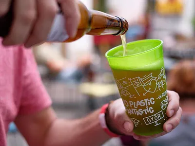 Re-useable cup design cup figurative illustration lineart re useable