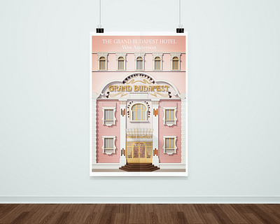 Grand Budapest Hotel - Poster color concept creative design illustration vector