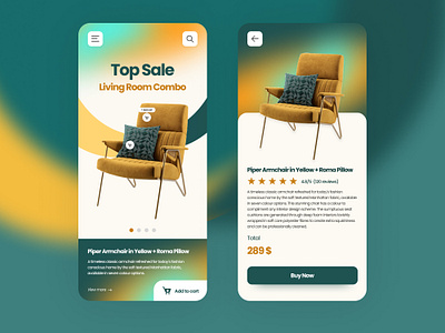 Furniture Box Living Room Combo add to cart app design appdesign branding cart e commerce furniture ui uiux