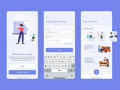 Service Booking Mobile Application. appstore dailyui design design app dribbble icon illustration typography ui ux