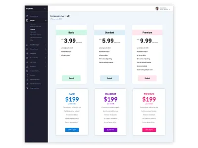 insurance design ui ux web