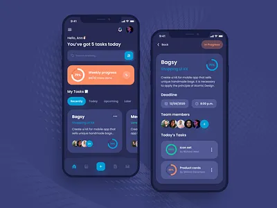 Task Management | Mobile App Concept📄 app app design dark theme inspiration ios management app management mobile app managment minimal mobile mobile app project management task task app task list task management task manager tasks team work