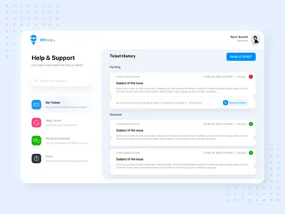 Help & Support dashboad dashboard design dashboard ui design help help center helpdesk support ui ux visual design