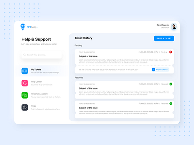 Help & Support dashboad dashboard design dashboard ui design help help center helpdesk support ui ux visual design