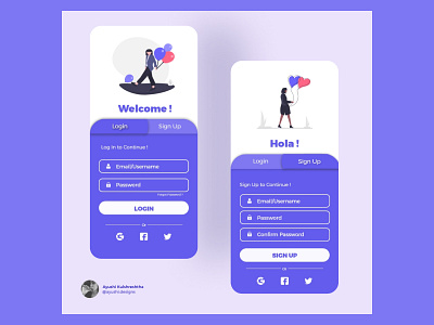 Daily UI #001 - Extended appdesign dailyui dailyui 001 dailyuichallenge illustration loginpage photoshop signuplogin signuppage ui uidesign uidesigner uidesignpatterns uidesigns uiux ux uxdesign webdesign