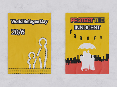 World Refugee Day graphic design poster vector