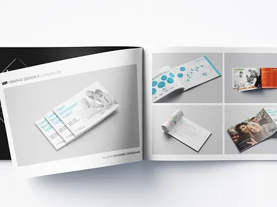 Catalog B5 ID Design Portfolio blue brandbook branding catalog catalogue design clean design europe indesign logo minimal mockup mywaydesign typography