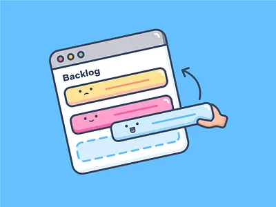 Backlog Groomer agile backlog backlog groomer bright bright illustration cute illustration development digital product design grooming illustration illustrator pastels product design scrum scrum illustration ui ux vector art vibrant web illustration
