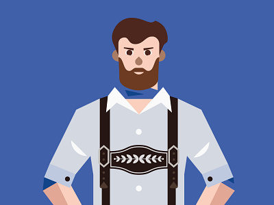 People of Oktoberfest bavaria beard beerfest berlin blue cute digitalart dirndl flat flatdes germany man manly oktoberfest simple traditional traditional costume vector yellowtoo