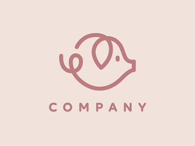 Cute Pig Logo Design animals branding circle cute icon line logo for sale logotype meat monolinear pig piggy piglet pigster pork porker porky professional simple visual identity