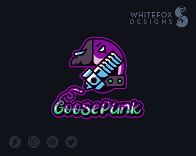 GoosePunk bird branding design goose logo nature punk vector wild