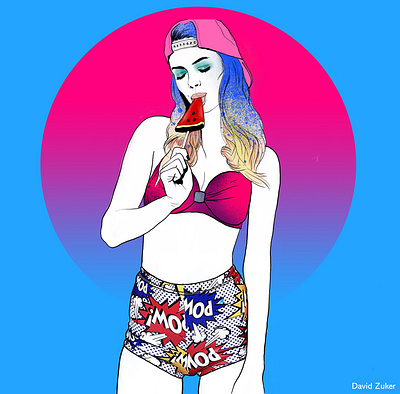 Summertime Part 2 art drawing girl illustration portrait woman