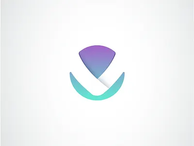 Letter V logo 3d app branding company logo flat illustraion logo logotype material design origami round v letter v letter logo vector vector art