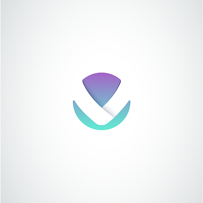 Letter V logo 3d app branding company logo flat illustraion logo logotype material design origami round v letter v letter logo vector vector art