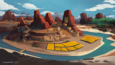 Commission_Red Rock concept concept art digital digital paint environment fantasy illustration photoshop