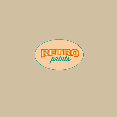 retro prints logo 30daylogochallenge art design illustrator logo logocore retro retroprints type typography vintage