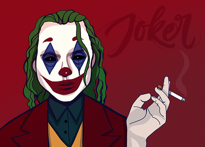 Joker dark design horror illustration joker movie movie personage procreate