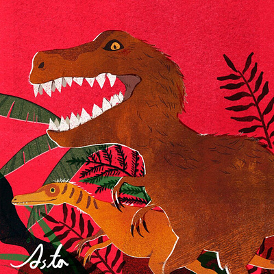 dinosaur character design digital art dinosaur editorial illustration illustration