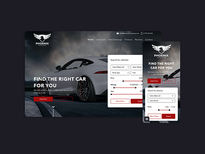 Phoenix Motor Group branding designer graphicdesign logo logo design ui uiux ux webdesign website design