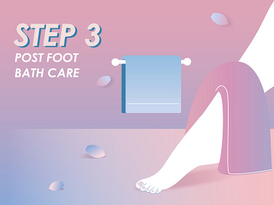 DIY Foot Bath - Step 3 illustration vector