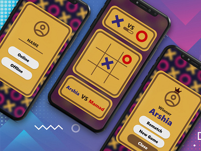 Tic Tac Toe Game app app design application art direction design game game art game design game designer game ui illustration mobile mobile game phone tic tac toe ui ui ux ui design uidesign uiux