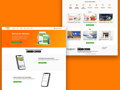 Hasanah Mobile app bank bni syariah illustration mobilebanking syariah ui uidesign web webdesign