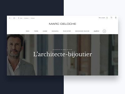 Marc Deloche - E-Shop beauty bijoux ecommerce eshop jewel jewellery jewellery online jewellery shop jewellery store luxury prestashop ui ux webdesign website