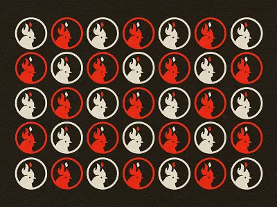 Birdcode Icon Pattern brand identity branding food brand hot chicken icon pattern