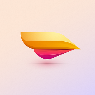 Wing logo design 3d airplane app bird branding flat fluent glossy icon illustration logo logo design logotype material design modern new origami plane vector wing