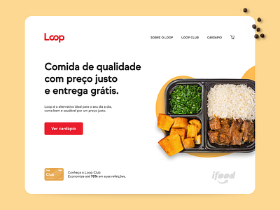 iFood Loop ifood landing page landing page concept loop lp ui