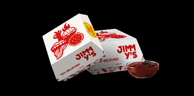Jimmy's - Burger & lobster (5) behance brand branding burger design dribbble food illustraion logo logotype red type visual design visual identity