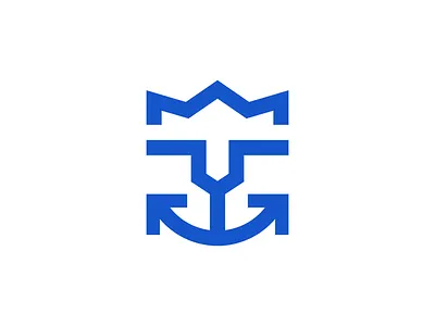 Smiling Arrow Lion Logo animal arrow crown design fun happy king left lion logo logos right smile smiling