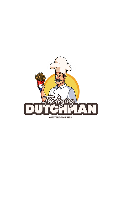 The frying Dutchman - Amsterdam Fries - Logo Design adobe illustrator cook design fastfood icon illustration logo logo mark design mascotlogo