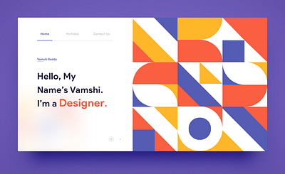 Geometry branding dribbble illustration landingpage typography ui ux design vector visual visual design webdesign