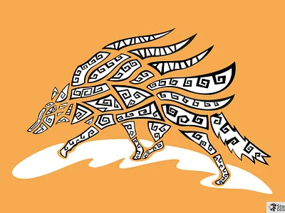 A Wolf in ART! illustration vector art