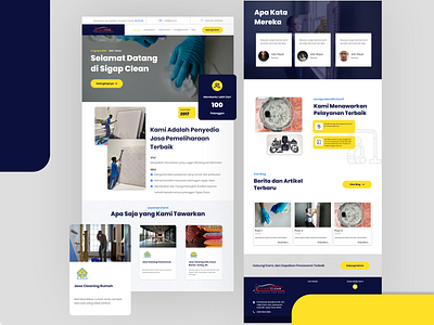 Sigap Clean Company Profile UI branding company company profile homepage landing page landingpage ui