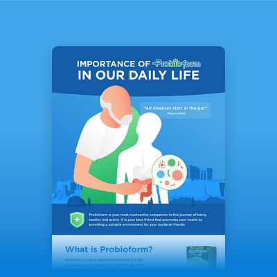 Probioform Infographics brand branding healthy illustration visual identity