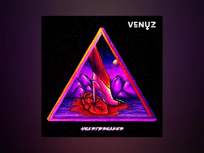 Venuz - rebELA - Heartbreaker alien cyberpunk heartbreaker illustration retro rock